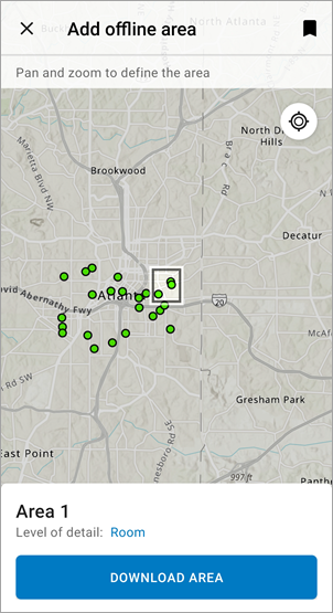Large default extent with most of the screen masked Large default extent with most of the screen masked